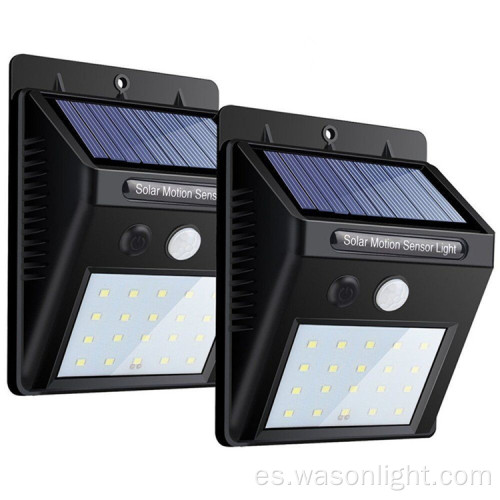 Precio competitivo de marca Garantía de 2 años Sensor de movimiento de jardín al por mayor Luz de pared LED IP65 luces solar al aire libre más brillantes